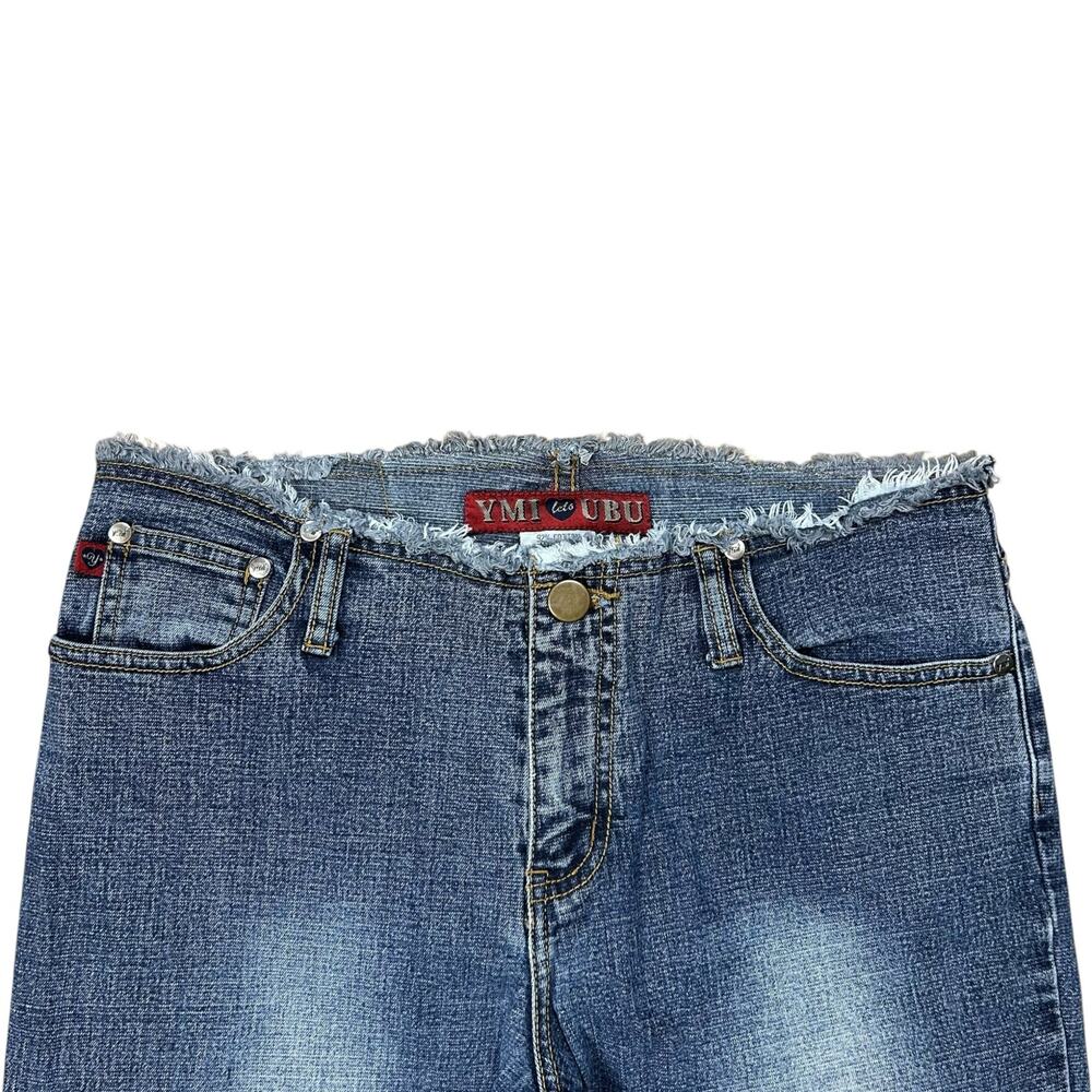 YMI Y2K Frayed Distress Hi-Rise Light Flare Jeans - Picture 4 of 7